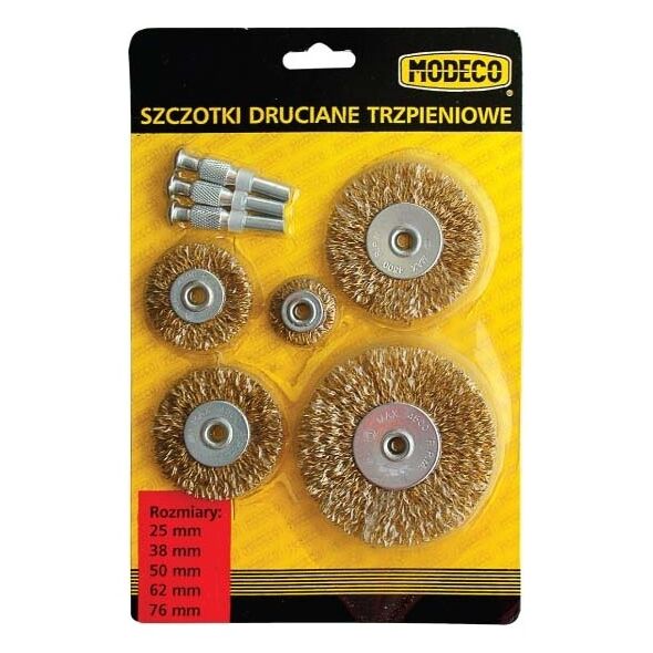 Modeco Komplet szczotek drucianych do wiertarki 5szt. - MN-69-105