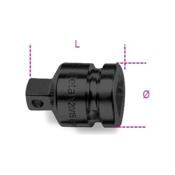 Beta Tools Redukcja udarowa 3/4" na 1/2" 58mm (007280810)