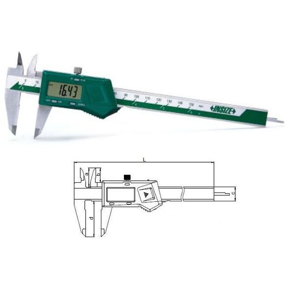 Insize Suwmiarka elektroniczna maua ze śrubą zakres pomiaru 0-150 mm / 0-6" insize (1108-150w)