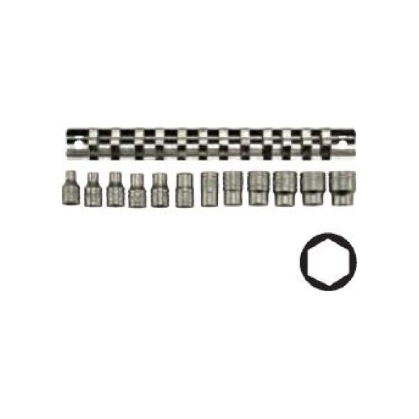 Teng Tools Zestaw nasadek 6-kątnych 1/4" 4-13mm 12szt. (117070102)