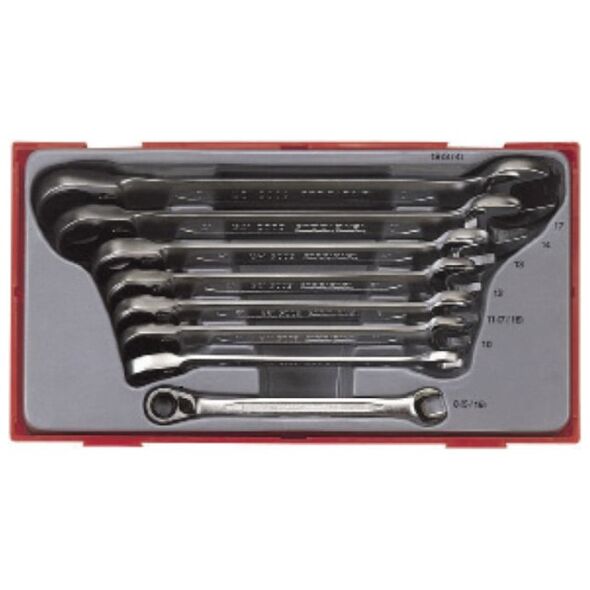 Teng Tools Zestaw kluczy płasko-oczkowych z grzechotką 8 - 19mm 8szt. (109730101)