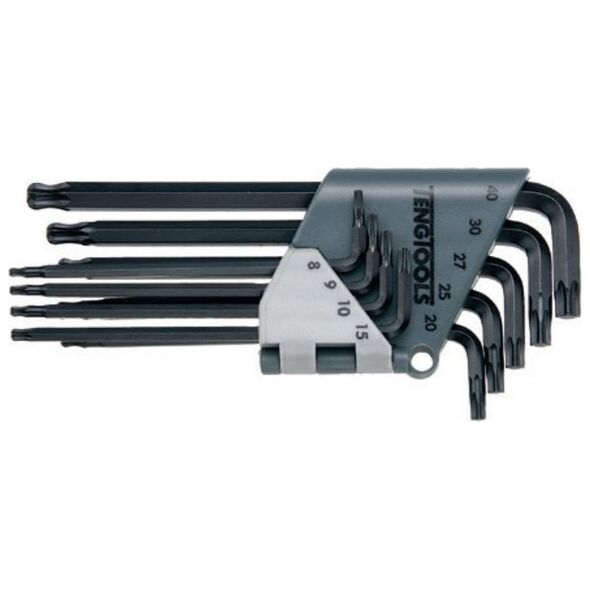 Teng Tools Zestaw kluczy trzpieniowych torx typ L T8 - T40 9szt. (161610100)