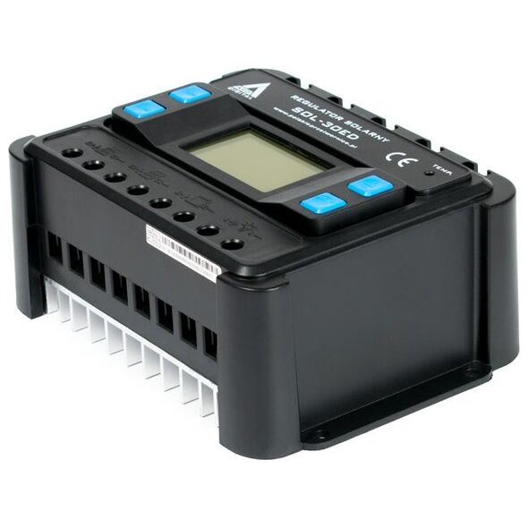 Azo Solarny regulator ładowania PWM SOL-30ED 12/24 - 30A (wyświetlacz LCD)