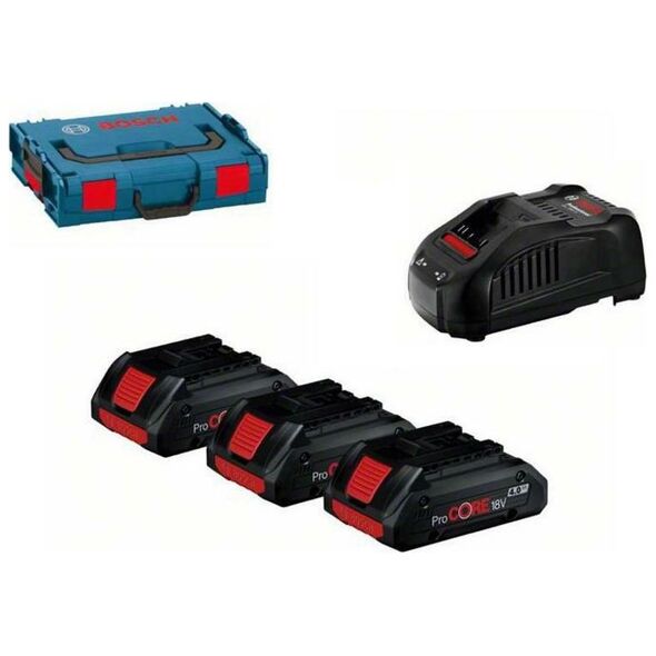 Bosch Akumulatr 18V 3x4.0Ah Gba Procore+ładowarka Gal 1880CV+L-BOXX 102 (B0615990L1R)