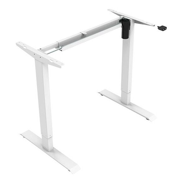 Elektrycznie regulowana podstawa biurka, głębokość 500mm, zasilanie 100V-240V, biały, 70 kg nośność