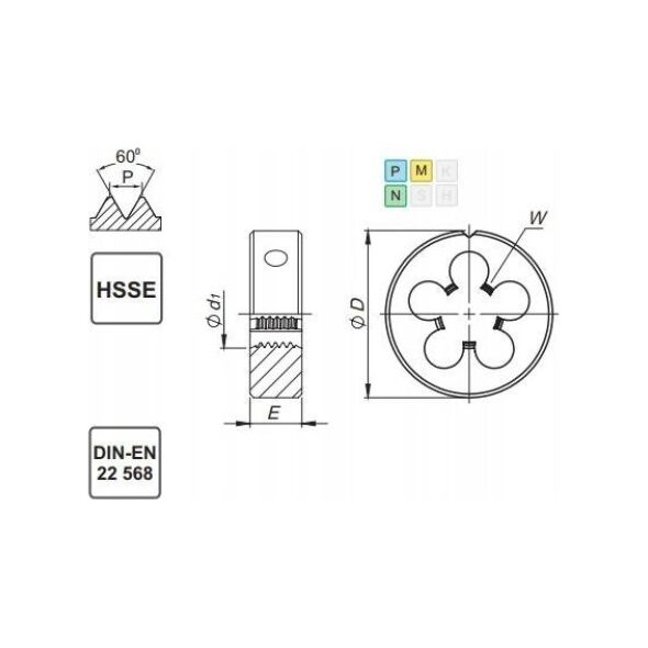Fanar NARZYNKA M10x1,25 DIN-22568 (6g) HSSE INOX