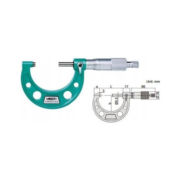 Insize MIKROMETR 200-225 STANDARD.