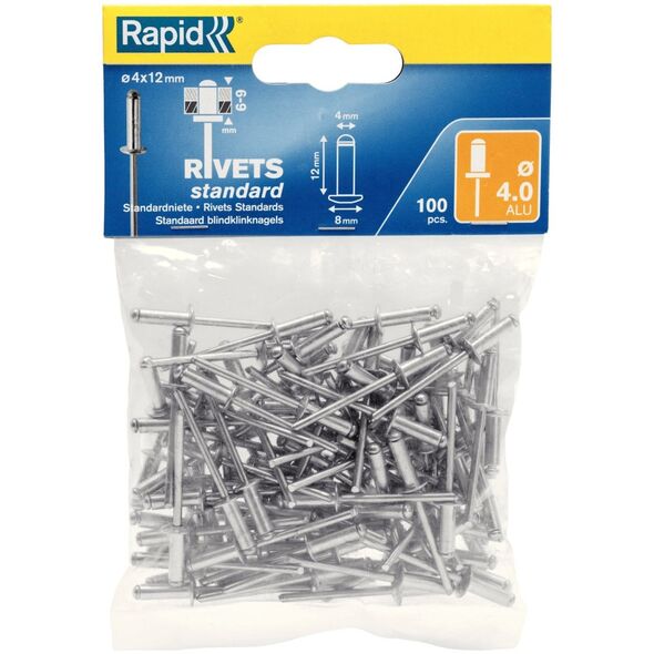 Rapid Nity Rapid standardowe ?4,0 x 12 mm - 100 szt.