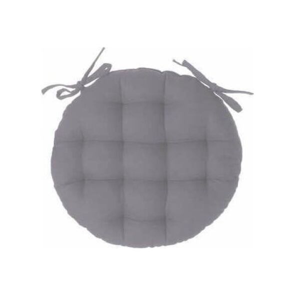 Atmosphera Poduszka na krzesło 38cm okrągła szara