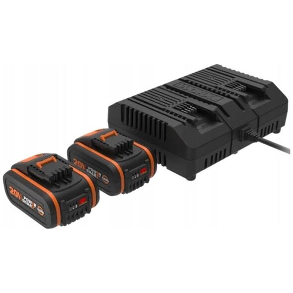 Worx Zestaw akumulator 4,0 Ah 2x + ładowarka WA3611