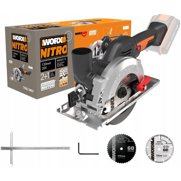 Pilarka tarczowa Worx WX531.9 500 W 20 V 120 mm