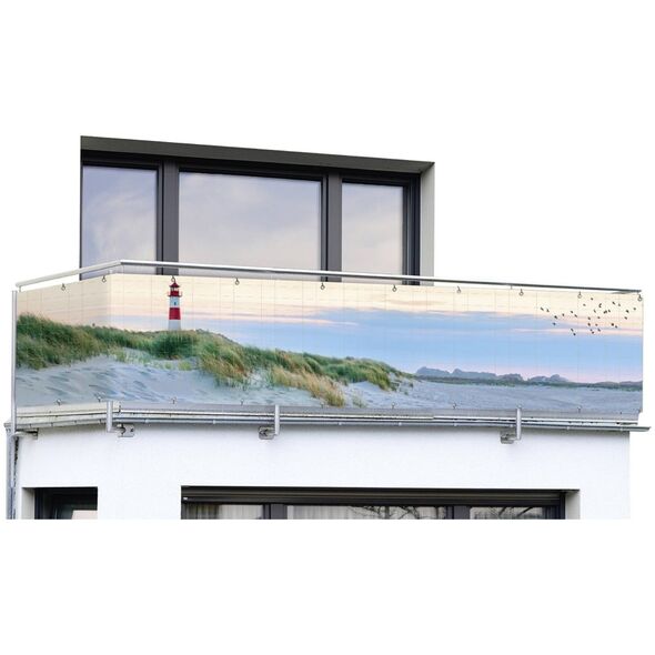 Maximex Osłona balkonowa z wzorem plaży, 5 m x 85 cm