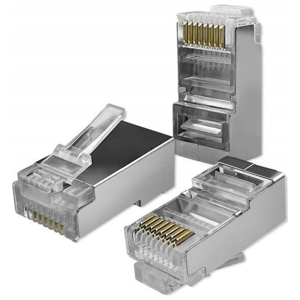 Qoltec Wtyk złšcze modularne RJ45 | CAT5e | FTP | Pozłacane styki |     100 sztuk