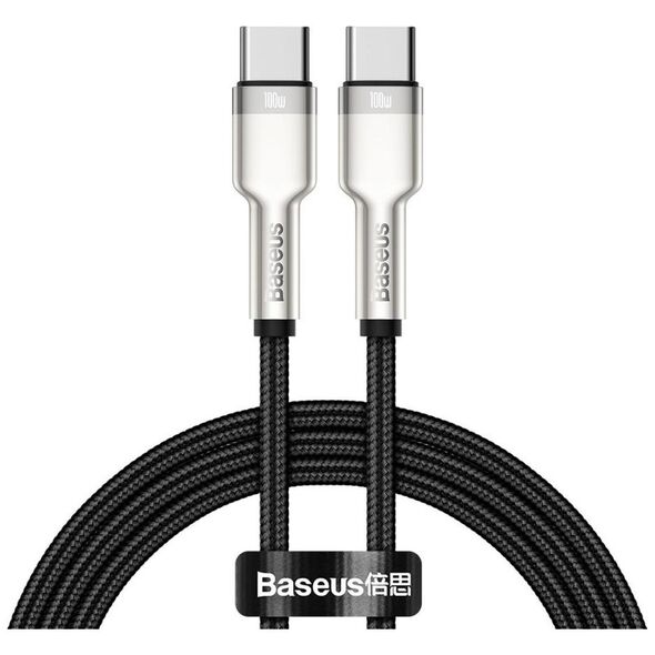 Baseus Cable USB-C To USB-C Cafule, 100w, 1m Black (CATJK-C01) (BASCATJK-C01) έως 12 άτοκες Δόσεις