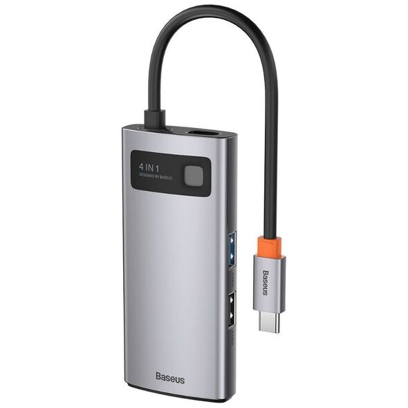 Baseus Hub 4in1Metal Gleam Series, USB-C to USB 3.0 + USB 2.0 + HDMI + USB-C  (CAHUB-CY0G) (BASCAHUB-CY0G) έως 12 άτοκες Δόσεις
