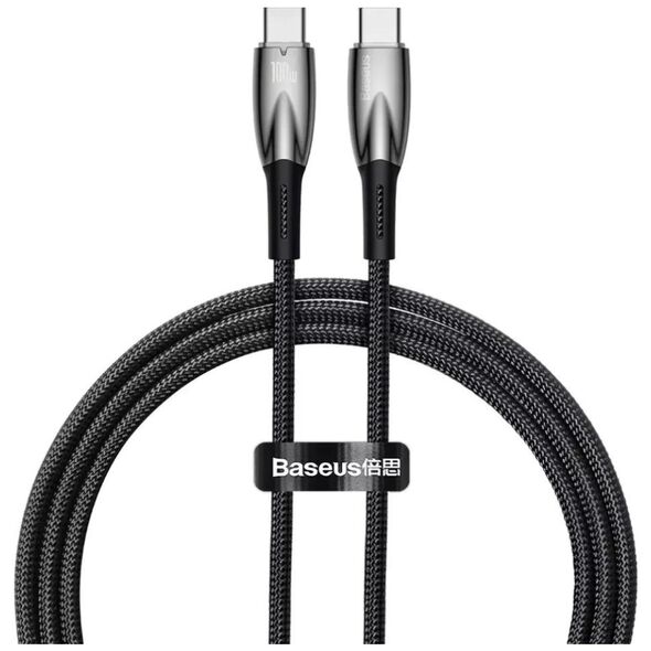 Baseus USB-C cable for USB-C Glimmer Series, 100W, 1m (Black) (CADH000701) (BASCADH000701) έως 12 άτοκες Δόσεις