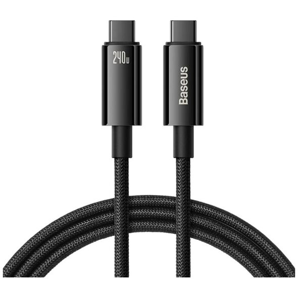 Baseus Tungsten Gold USB 2.0 Cable USB-C male - USB-C 240W Black 2m (CAWJ040101) (BASCAWJ040101) έως 12 άτοκες Δόσεις