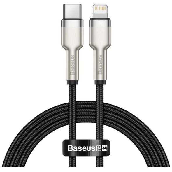 Baseus USB-C cable for Lightning Cafule 20W 1m Black (CATLJK-A01) (BASCATLJK-A01) έως 12 άτοκες Δόσεις