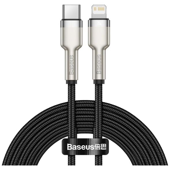 Baseus USB-C cable for Lightning Cafule, PD, 20W, 2m (black) (CATLJK-B01) (BASCATLJK-B01) έως 12 άτοκες Δόσεις