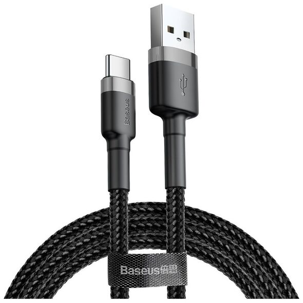 Baseus Cafule Braided USB 2.0 Cable USB-C male - USB-A male Μαύρο 0.5m (CATKLF-AG1) (BASCATKLFAG1) έως 12 άτοκες Δόσεις