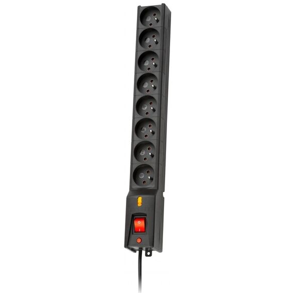 Listwa zasilająca Lestar LX 810 przeciwprzepięciowa 8 gniazd 3 m czarna