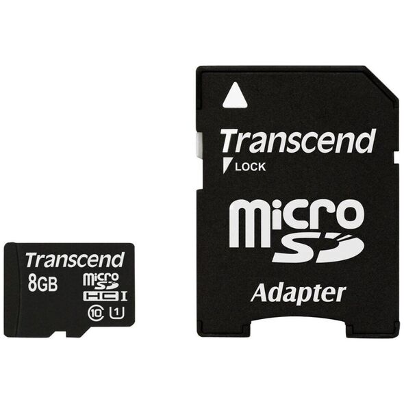 Karta Transcend Premium MicroSDHC 8 GB Class 10 UHS-I/U1  (TS8GUSDU1)