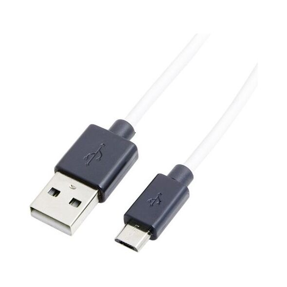 Kabel USB LogiLink USB-A - microUSB Biały (CU0063)