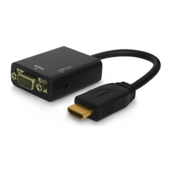 Adapter AV Savio HDMI - D-Sub (VGA) czarny (CL-23)
