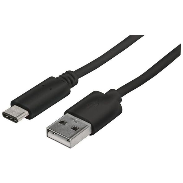 Kabel USB Manhattan USB-A - USB-C 1 m Czarny (353298)