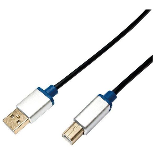 Kabel USB LogiLink USB-A - USB-B 2 m Czarny (BUAB220)