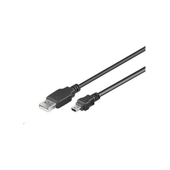 Kabel USB PremiumCord USB-A - miniUSB 5 m Czarny (ku2m5a)