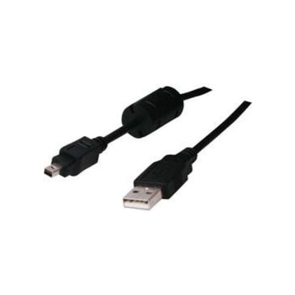 Kabel USB Logo USB-A - miniUSB 1.8 m Czarny (31178)