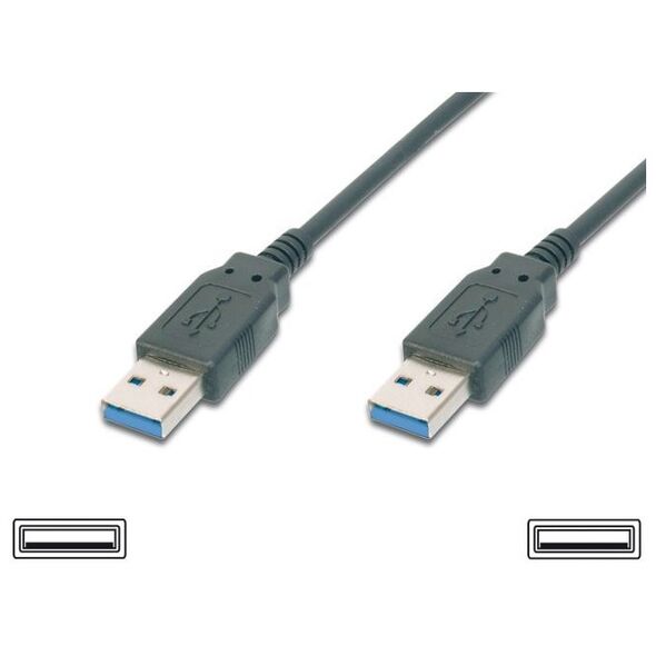 Kabel USB PremiumCord USB-A - USB-A 2 m Czarny (ku3aa2bk)