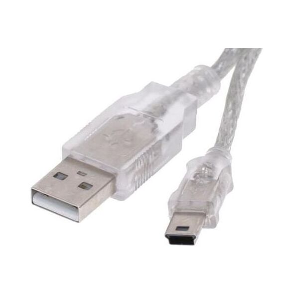 Kabel USB Logo USB-A - miniUSB 0.6 m Przezroczysty (31184)