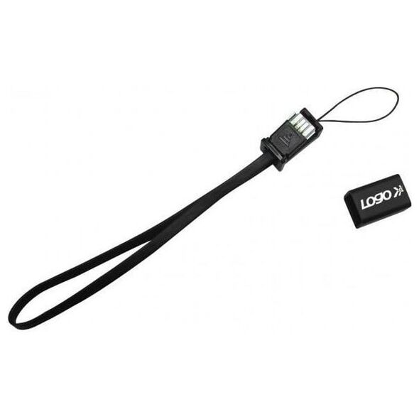 Kabel USB Logo USB-A - microUSB 0.3 m Czarny (33628)