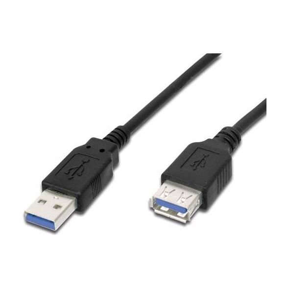 Kabel USB PremiumCord USB-A - USB-A 1 m Czarny (ku3paa1bk)