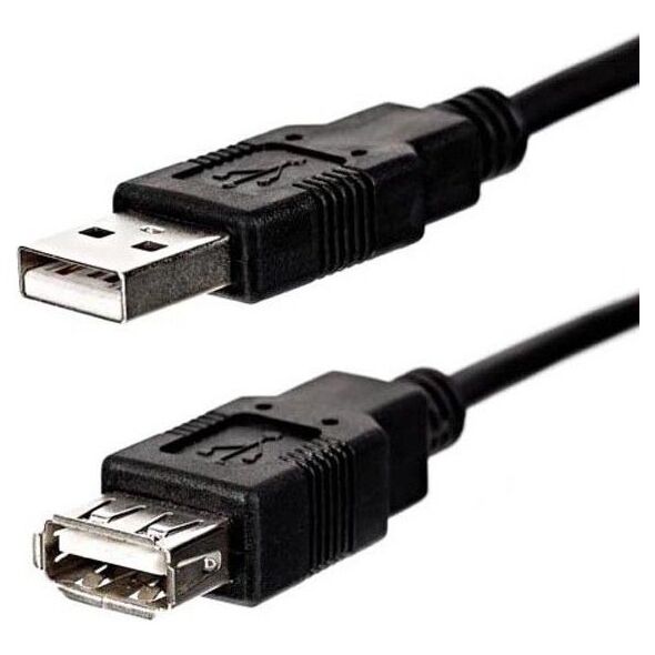 Kabel USB Logo USB-A - USB-A 1.8 m Czarny