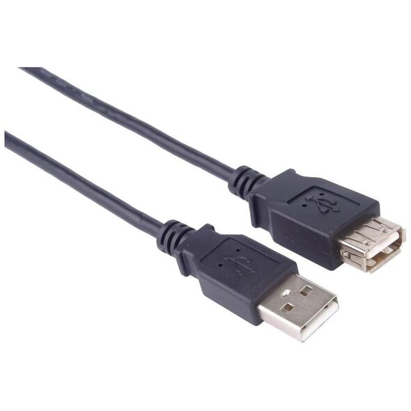 Kabel USB PremiumCord USB-A - USB-A 0.5 m Czarny (2960103209671)