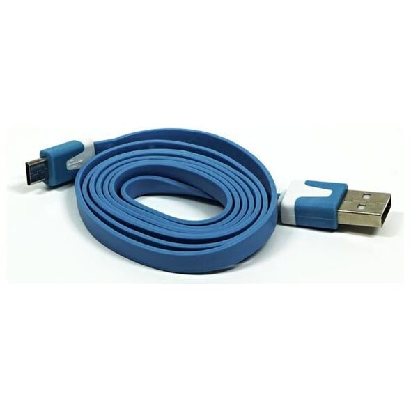 Kabel USB Logo USB-A - microUSB 1 m Niebieski