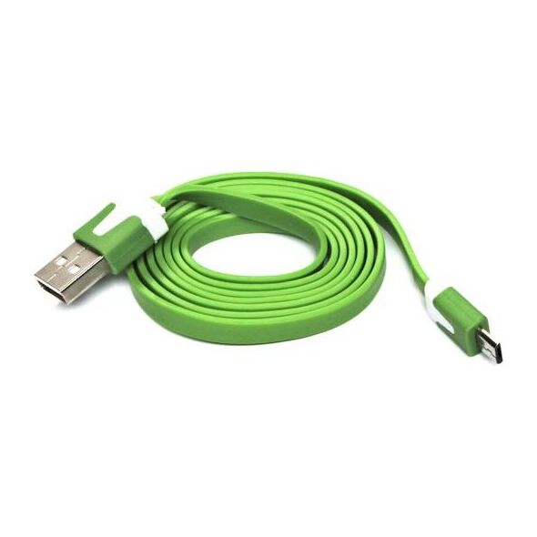 Kabel USB Logo USB-A - microUSB 1 m Zielony