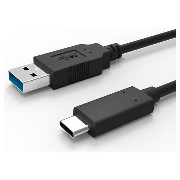Kabel USB Logo USB-A - USB-C 1 m Czarny