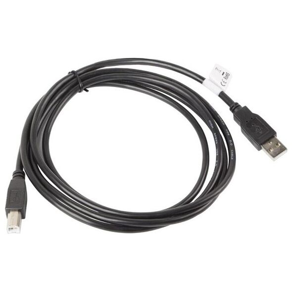 Kabel USB Lanberg USB-A - USB-B 1.8 m Czarny (CA-USBA-10CC-0018-BK)