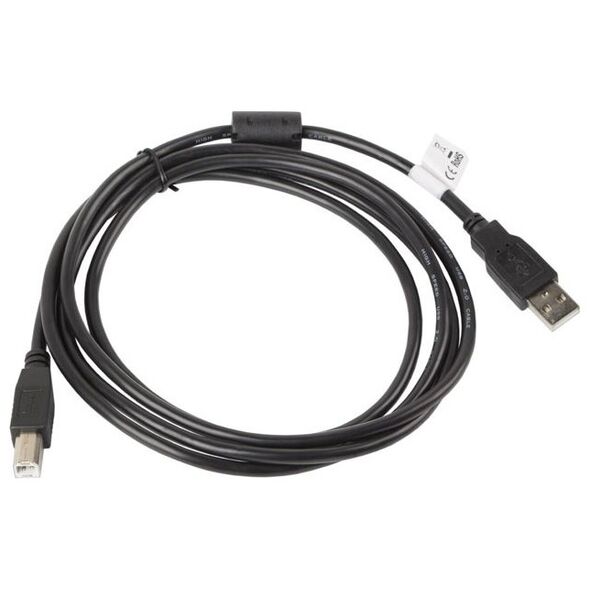 Kabel USB Lanberg USB-A - USB-B 1.8 m Czarny (CA-USBA-11CC-0018-BK)