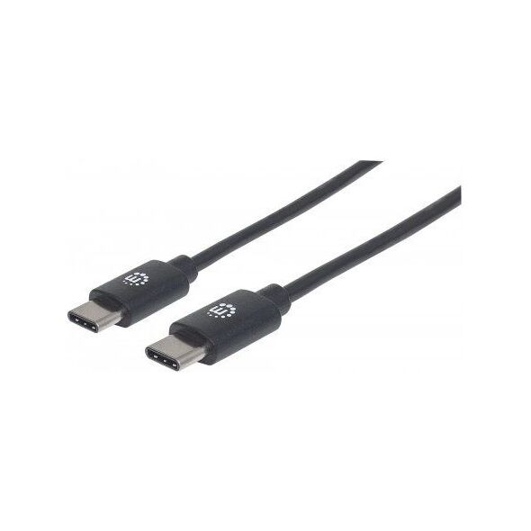 Kabel USB Manhattan USB-C - USB-C 2 m Czarny (354905)