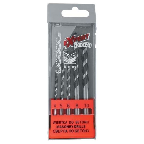 Wiertło Modeco do betonu walcowe 4 5 6 10 8mm zestaw (MN-61-106)
