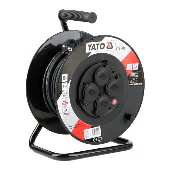Yato Przedłużacz bębnowy 30m/4 gniazda 230V H05RR-F 3x1,5m2 (YT-81053)