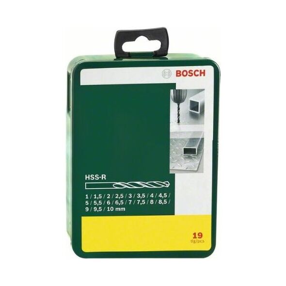 Wiertło Bosch do metalu HSS walcowe 1,5 2 7 4,5 4 5,5 5 1 3 2,5 3,5 6 10 6,5 7,5 8 8,5 9 9,5mm zestaw (2.607.019.435)