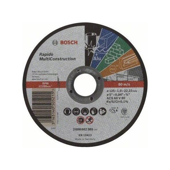 Bosch Tarcza tnąca prosta Rapido Multi Construction ACS 60 V BF 1 x 125mm (2.608.602.385)