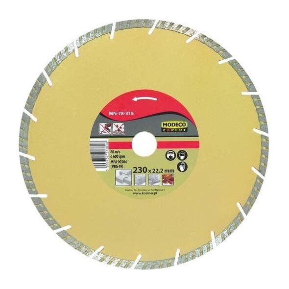 Modeco Ściernica diamentowa segmentowa TURBO 125mm - MN-78-313