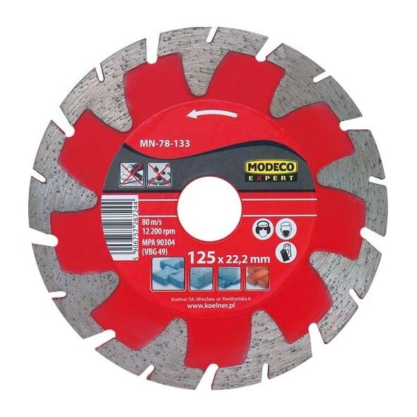 Modeco Ściernica diamentowa segmentowa EXPERT 230mm MN-78-135